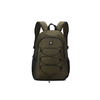 Rucsac unisex cu aplicatie logo - Verde inchis