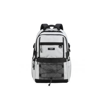Rucsac unisex cu bareta pe piept - Gri deschis