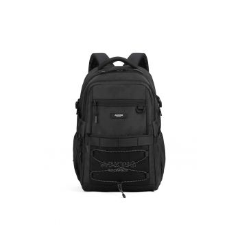 Rucsac unisex cu bareta pe piept - Negru