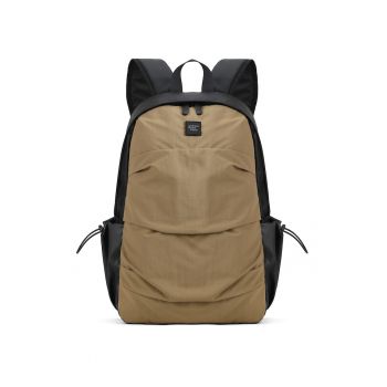 Rucsac unisex cu buzunare ajustabile laterale - Maro deschis