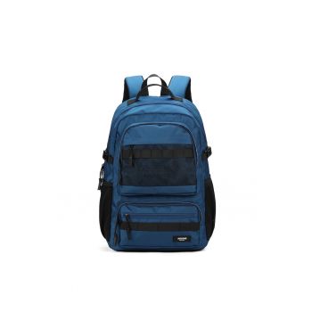 Rucsac unisex cu buzunare multiple - Albastru