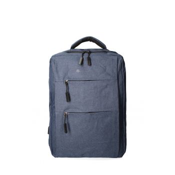 Rucsac unisex cu logo discret 175611 - Albastru