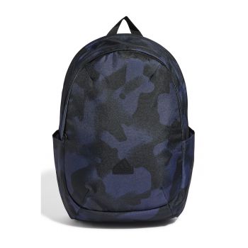 Rucsac unisex cu model si buzunare laterale - Negru/Bleumarin