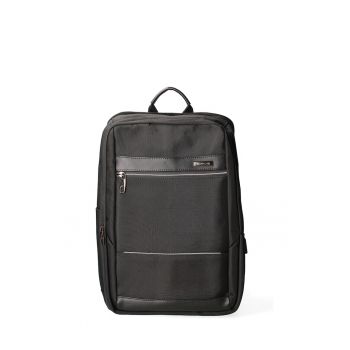 Rucsac unisex din material textil cu doua compartimente 175605 - Negru