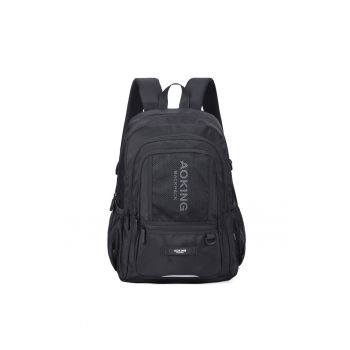 Rucsac unisex din material textil - Negru