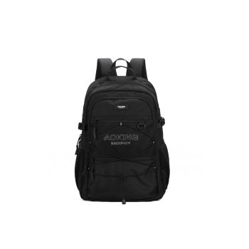 Rucsac unisex din material textil - Negru