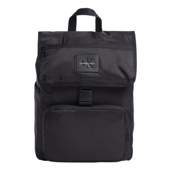 Rucsac cu doua buzunare frontale cu fermoar si barete ajustabile - Negru/Verde lime