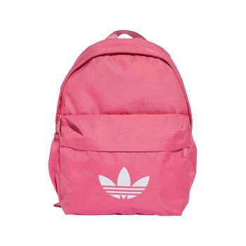 Rucsac cu imprimeu logo contrastant - Alb/Roz zmeuriu/Roz pastel