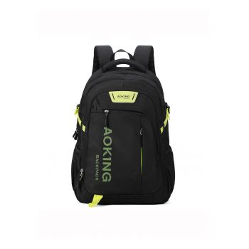 Rucsac cu imprimeu logo - Negru/Verde deschis