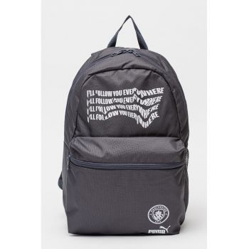 Rucsac cu imprimeu text Essential - Alb optic/Gri inchis