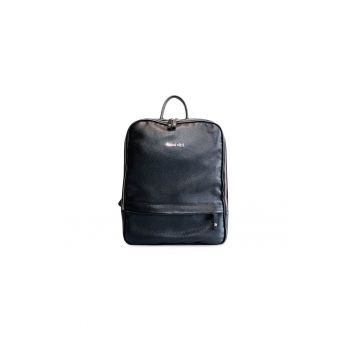 Rucsac dama  piele naturala - compartiment laptop - negru