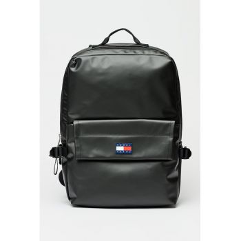 Rucsac de piele ecologica cu logo Elevated - Negru
