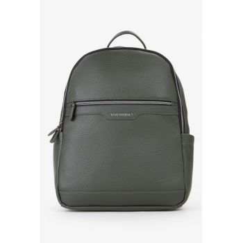 Rucsac de piele ecologica Efeo - Verde feriga