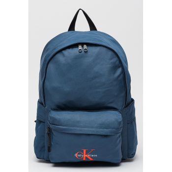 Rucsac din material textil cu buzunare exterioare - Bleumarin