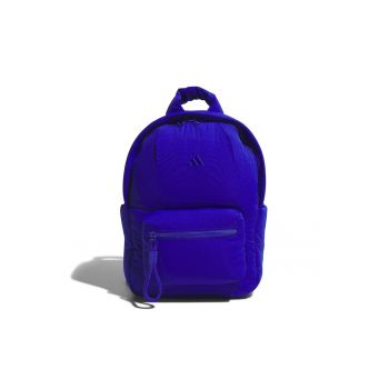 Rucsac din material textil cu fermoar si barete ajustabile - Albastru royal