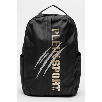 Rucsac din material textil cu logo - Auriu/Negru/Argintiu