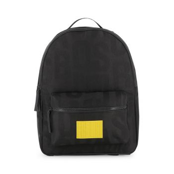 Rucsac din material textil cu logo - Negru