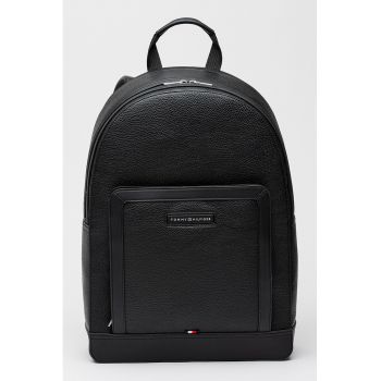 Rucsac din piele ecologica cu aspect granulat Central - Negru