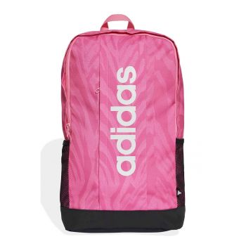 Rucsac dreptunghiular cu logo - Alb/Roz