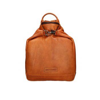 Rucsac tote convertibil de piele - Maro