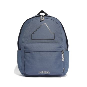 Rucsac unisex cu buzunar cu fermoar - Albastru inchis