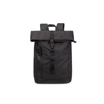 Rucsac unisex cu buzunar cu fermoar - Negru