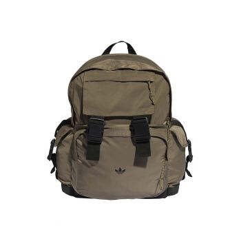 Rucsac unisex cu buzunare cu fermoar - Maro