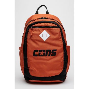 Rucsac unisex cu buzunare multiple Cons Seasonal - 26 L - Negru/Caramiziu
