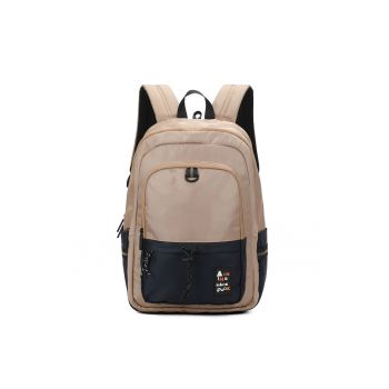 Rucsac unisex cu compartimente multiple - Bej
