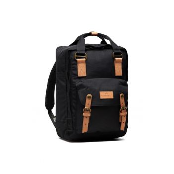 Rucsac urban  Macaroon Dreamwalker - material reciclat - impermeabil - roz - Negru