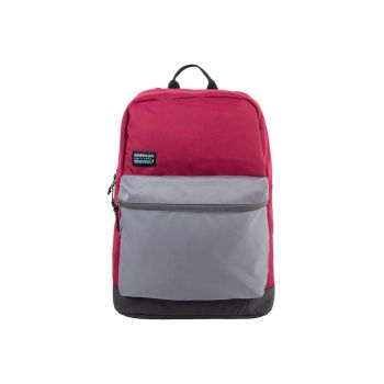 Rucsac -  30x14x46cm - 19L - poliester - gri/roz