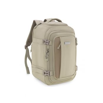 Rucsac calatorie multifunctional -  ZG1078 - Dimensiune 45x30x25 cm - Comapartimet laptop - Curele de compresie - Atasabil la valiza - Impermeabil - Capacitate 33.7 L - Ideal pentru City Break si Deplasari Business - Bej