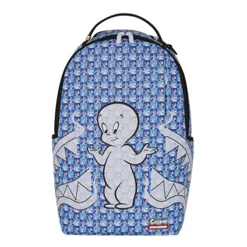 Rucsac  Casper - piele ecologica - albastru - 27x45x15cm - compartiment laptop - buzunare multiple