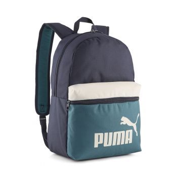 Rucsac cu aspect colorblock PHASE - Alb/Albastru petrol/Bleumarin