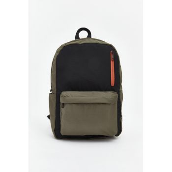 Rucsac cu buzunar exterior - Negru/Kaki