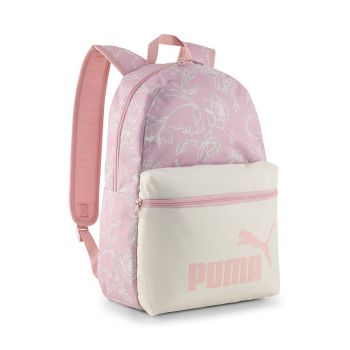 Rucsac cu imprimeu logo PHASE AOP - Alb/Alb fildes/Roz pastel