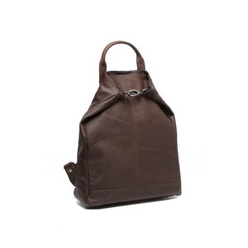 Rucsac dama piele naturala - 14.9 litri - Manchester - - Maro