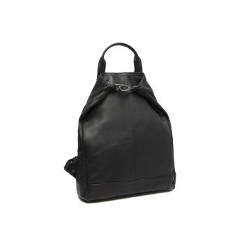Rucsac dama piele naturala - 14.9 litri - Manchester - - Negru