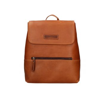 Rucsac de piele cu barete ajustabile - Maro