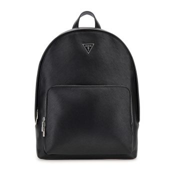 Rucsac de piele ecologica cu textura Saffiano Mllano - Negru