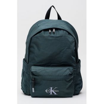 Rucsac din material textil cu buzunare exterioare - Albastru teal