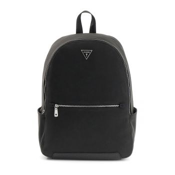 Rucsac din piele ecologica cu buzunare pentru sticla de apa Torino - Negru