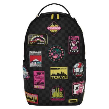 Rucsac  Global Mogul cu aplicatii decorative - rezistent la apa - 46x15x29 cm