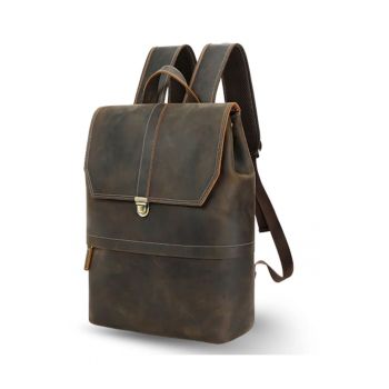 Rucsac laptop 15 -6inch din piele Crazy Horse - Guard - retro business - spate respirabil - maro