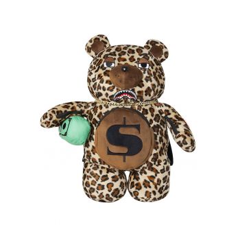 Rucsac  Leopard Moneybear Teddy Bear maro 63.5x17.78x30.5cm