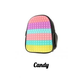 Rucsac - Negru/Galben/Roz/Multicolor