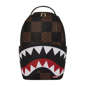 Rucsac unisex cu imprimeu - Alb/Negru/Maro pamantiu