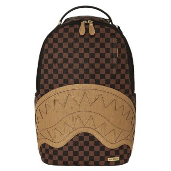 Rucsac unisex cu imprimeu in carouri - rezistent la apa  - 46x15x29 cm