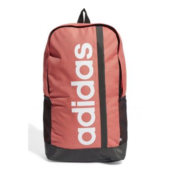 Rucsac unisex cu imprimeu logo Essential Linear - 22L - Alb/Negru/Coral