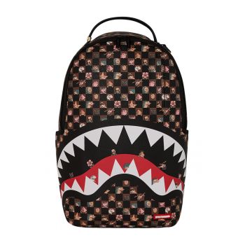 Rucsac unisex cu imprimeu - Rosu/Negru/Maro